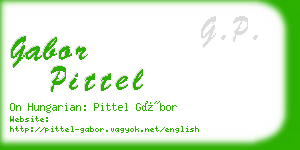 gabor pittel business card